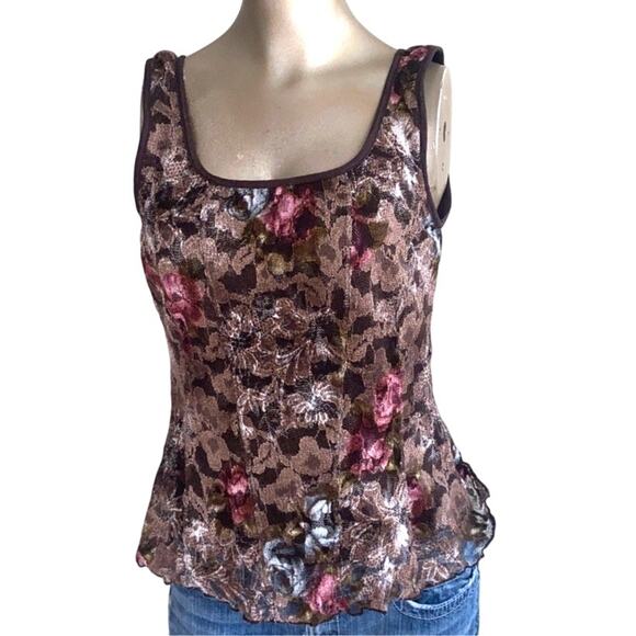 Dressbarn Women Large Y2K Fairy Whimsygoth Floral Tank Top Vintage - Picture 1 of 6